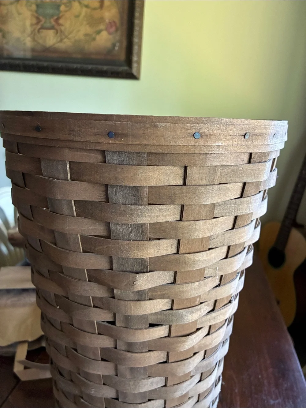 Longaberger Brown Woven Floor Umbrella basket